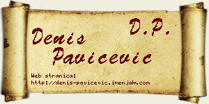 Denis Pavičević vizit kartica